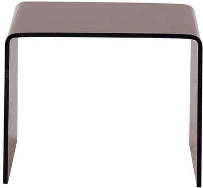 Vente-unique Nachtkastje - Gebogen gehard glas - Bruin - SUZANA