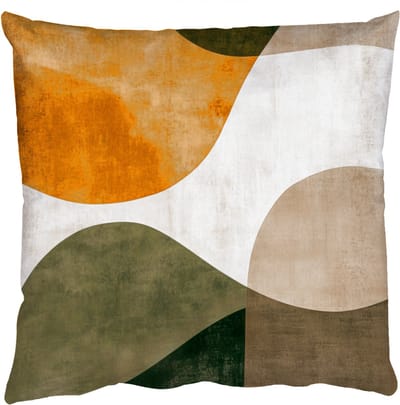 Sierkussens - Kussentjes Woonkamer - 50x50 cm - Vormen - Okergeel - Abstract