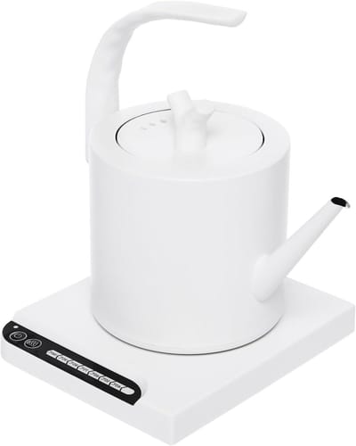 Elektrische waterkoker - Warmwaterketel instelbaar - Dranken bereiden - Snel opwarmen - 1 Liter - Wit