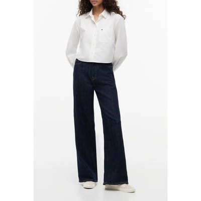 Tommy Hilfiger Claire High Rise Wide Denim Dark Größe: W27L28 | Ausgestellte Hosen Outlet | Damen | Blau