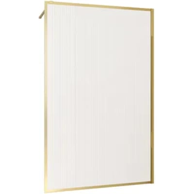 Inloopdouchewand Golden Edge 140 Geribbeld Glas