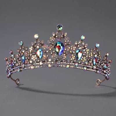 Kroon voor dames-Prinsessenkroon-Diadeem-Kroon-Strass-Elegant en Duurzaam - Geschikt voor Verschillende Gelegenheden-Haarsieraad-Stijl 35