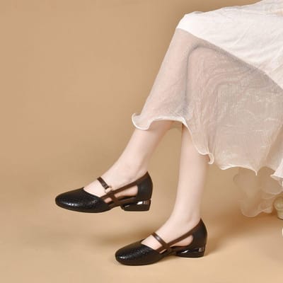 Nieuwe Koreaanse Versie van Sandalen met Lage Hak en Uitsparingen Kleurblok Sandalen met Open Neus voor Dames Sandalen met Ronde Neus voor Dames 41