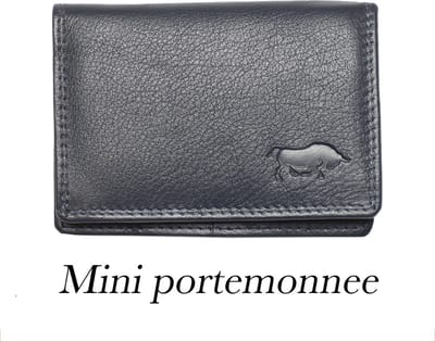 Dames Portemonnee Mini Donkerblauw Leer - Dames Portemonnee Donkerblauw Extra Klein
