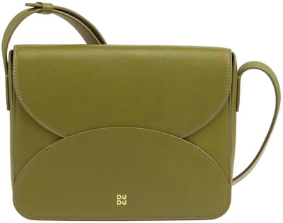 DuDu Cefalonia Crossbody tas Leder 21 cm - Dames - olive
