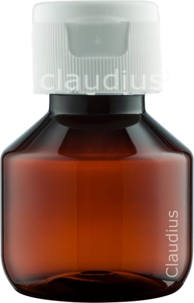 Lege Plastic Fles 50 ml PET Amber bruin - met klepdop - set van 10 stuks - Navulbaar - Leeg