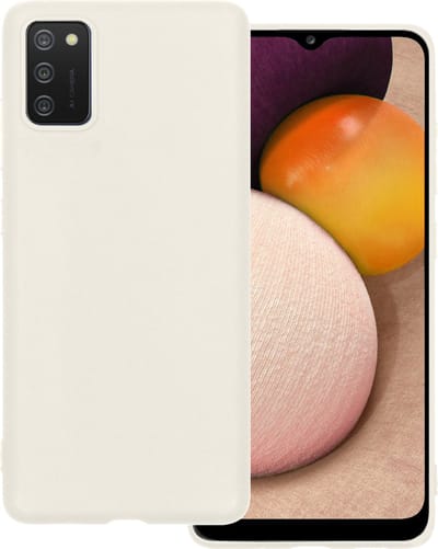 Hoesje Geschikt voor Samsung Galaxy A03s - Sterk & Shockproof - Hoes Cover - Siliconen Case - Wit