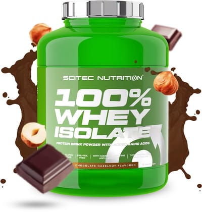 Scitec Nutrition® - 100% Whey Isolate (1816 gram - Chocolate/Hazelnut) - Chocolade/Hazelnoot - 72 eiwitshakes - whey protein isolate - whey isolaat - poeder