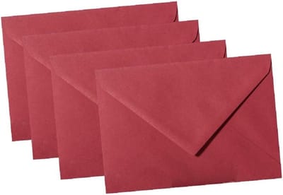 Enveloppen DIN C6 - Wenskaarten Envelop Uitnodiging Envelop - Kaarten Versturen - 120 grams Papier - 114x162 mm - Wijnrood