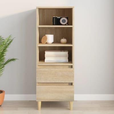 vidaXL - Hoge - kast - 40x36x110 - cm - bewerkt - hout - sonoma - eiken