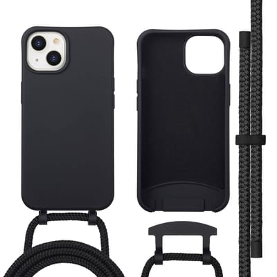 imoshion Hoesje - Geschikt voor iPhone 14 - Color Backcover met afneembaar koord geschikt voor MagSafe - Zwart