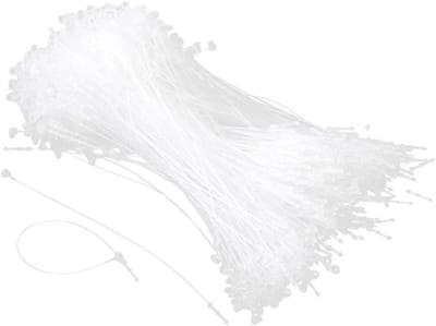 Veiligheidsdraden Etiketten - Lussluitingen Prijskaartjes - Producten Prijzen - Handmatige Bevestiging - 180 mm - Transparant