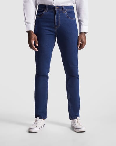 Blauwe basic Regular fit spijkerbroek strech, model Brock merk Roly maat 56