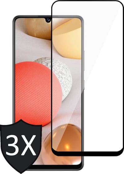 Screenprotector geschikt voor Samsung A42 - 3x FullGuard Glas Screen Protector