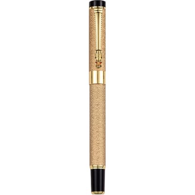 Navulbare Inkt Vulpen Metalen Signeerpen Geschenkdoos Set 0.5mm Extra Fijne Punt voor Zakelijk School beige