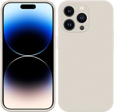 Cadorabo Hoesje geschikt voor Apple iPhone 14 PRO in REAL LIQUID GRIJS - Beschermhoes gemaakt van flexibel TPU silicone en Soft Touch Case Cover