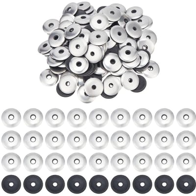 Dailygoods- Afdichtringen 140 Stuks - Gelijmde Afdichtring - Roestvrij Stalen Schroefafdichting - EPDM Rubberen Sluitring - Voor Metalen Dak - Uitstekende Afdichting