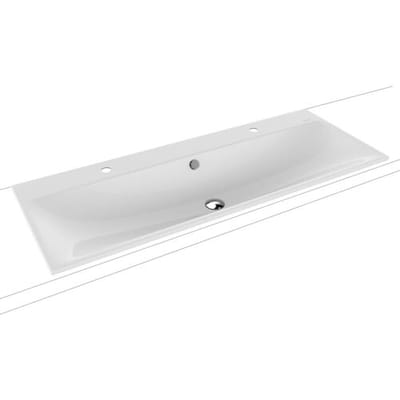 Kaldewei SILENIO built-in double washbasin 3039 with 2 tap holes, 120 cm 904506363001