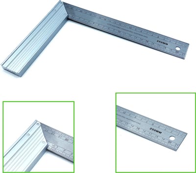 Steelwood Winkelhaak - 250 mm - RVS - Schrijfhaak  - 45° verstek