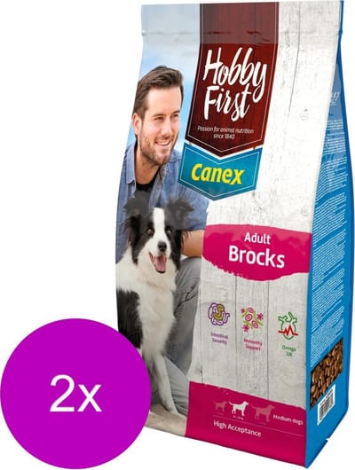 Hobbyfirst Canex Adult Brocks Kip - Hondenvoer - 2 x 3 kg