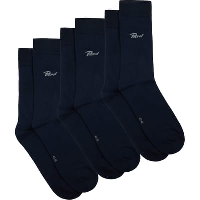 Petrol Industries Heren Sneakersokken - 3-pack Enkelsokken - Sokken - Herensokken - Katoen - Multipack van 3 stuks - Blauw - Maat 39_42