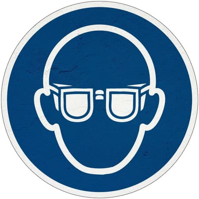 Veiligheidsbril verplicht gebodsbord - M004 | Sign Again materiaal | 10 cm