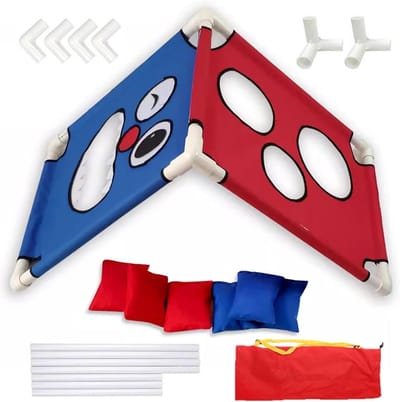 Zakjes Gooien Spel - Cornhole Buiten Spel - Buiten Spelen - Vouwbaar Houten Bord - 48x38x35 cm - Jaws
