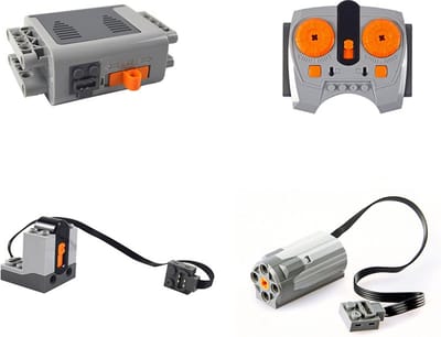 DW4Trading Afstandbestuurbare Motor met Receiver, Controller en Batterijhouder - Compatibel met Grote Merken
