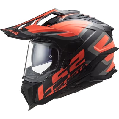 LS2 MX701 Explorer Alter Mat Zwart Fluo Oranje 06 Adventure Helm - Maat S - Helm