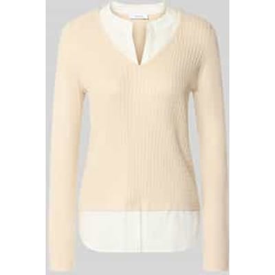 Shirt met lange mouwen van viscosemix in tricotlook