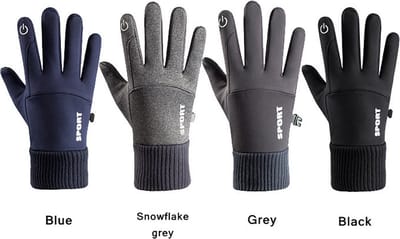 New Age Devi - Grijze Tech Fleece Handschoenen - Waterdichte Touchscreen-handschoenen voor Winterse Activiteiten - Heren en Dames - Maat L - Sinterklaas en Kerstcadeau