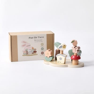 Jouet Montessori Pour Bébés Bois Petit Oiseau Champignon Doigt de Bébé Jeu de Motricité Fine Appuis sur les Doigts sur le Jouet Rebonds Chambre à Coucher Handic
