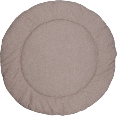MamaLoes Teddy Boucle Nougat 90 cm Rond Omkeerbaar Boxkleed