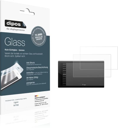 dipos – 2x Matte Pantserfolie geschikt voor Ugee M708 | 9H Screenprotector