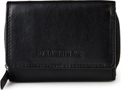Jack Kinsky Livorno 120 Portemonnee RFID-bescherming Leer 10 cm - Dames - Horizontaal - schwarz