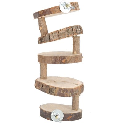 5 Lagen Houten Hamsterladder Papegaai Speelgoed Klimtrap Huisdier Speelgoed Zitstokken Kooi beige