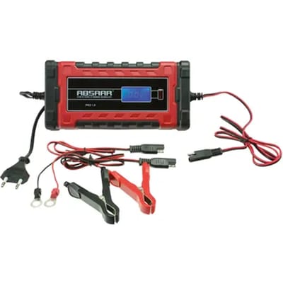 Absaar Acculader PRO 1.0 6/12V 1A - processor gestuurd - voor motoren, auto's, campers