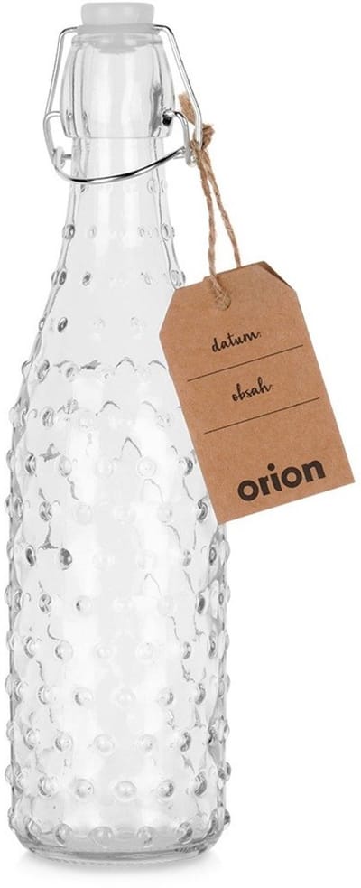 Orion - Glazen Fles - 500ml - Retro Ontwerp - Clip Sluiting - Transparant Glas