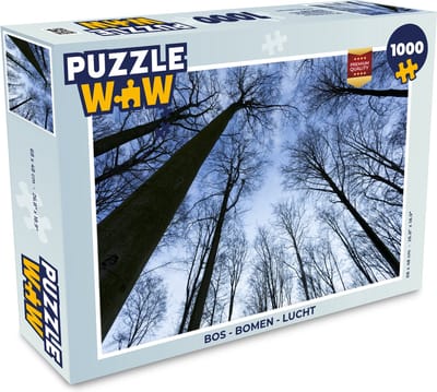 Puzzel Bos - Bomen - Lucht - Legpuzzel - Puzzel 1000 stukjes volwassenen