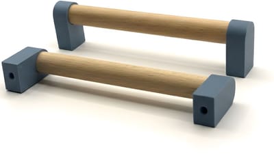 Home 3D® - Handgrepen Blauw - 2 Stuks - 128mm – Beukenhout – Gemaakt in Nederland – Inclusief Schroeven – Voor Keuken, Kast en Meubel