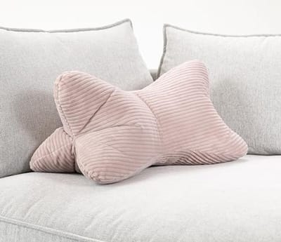 XXL corduroy roze nekkussen - wasbaar op 60 °C - comfortabel leeskussen voor nek, knie of buik - ideaal om te relaxen - ca. 60x30x30 cm