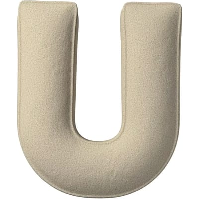 Kussen letter u Yellow Tipi Boucle