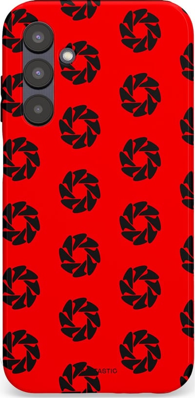 Casetastic hoesje geschikt voor Samsung Galaxy A25 - Dubbellaagse bescherming - Zwarte Sterren op Rood - Fashion Case - Rood Zwart