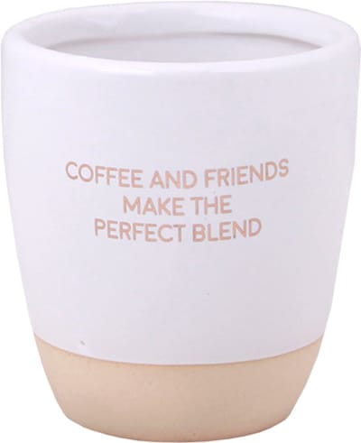 MY FLAME - Sojakaars in koffiekop - COFFEE & FRIENDS, MAKE THE PERFECT BLEND - Geur: Coffee kissed spice - Maat: D7 x H8 cm - Branduren: 35u