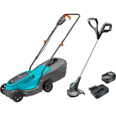 Gardena PowerMax 30/18V P4A Solo + SmallCut 23/18V P4A Solo + Bosch Starterset 18V 4,0 Ah