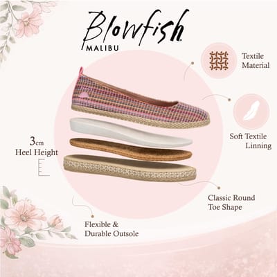 Blowfish Malibu Dames Roze Ballet Ballerina Ballerina Casual schoenen - Benita