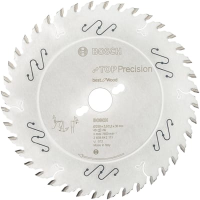 Bosch - Cirkelzaagblad Top Precision Best for Wood 250 x 30 x 3,2 mm, 40