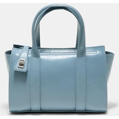 Stradivarius Mini tote tas met sluiting  Hemelsblauw OS