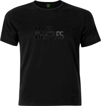 The Beatles - Drop T Logo Heren T-shirt - S - Zwart