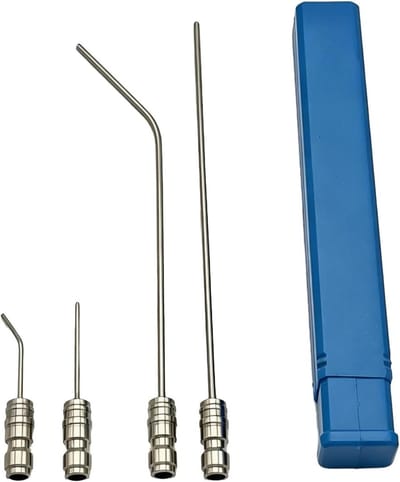 Hogedrukreiniger Sproeikoppen - Reinigingsnaalden Set - Apparaten Reinigen - Roestvrij Staal - 4 Stuks - Zilver